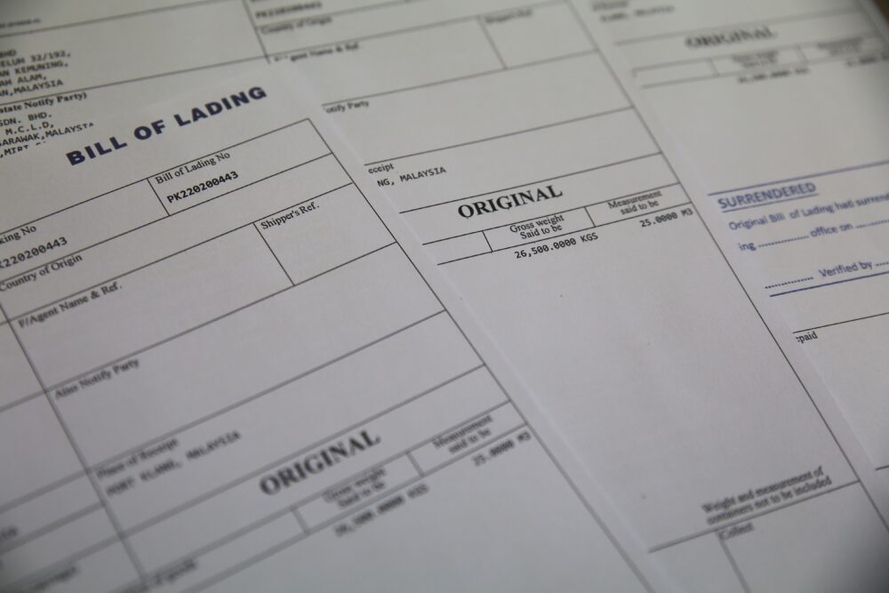 Bill of Lading - CameraMatics