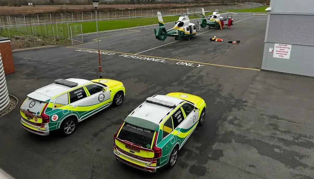 Emergency response vehicles and helicopters - Great North Air Ambulance Service (GNAAS) - CameraMatics