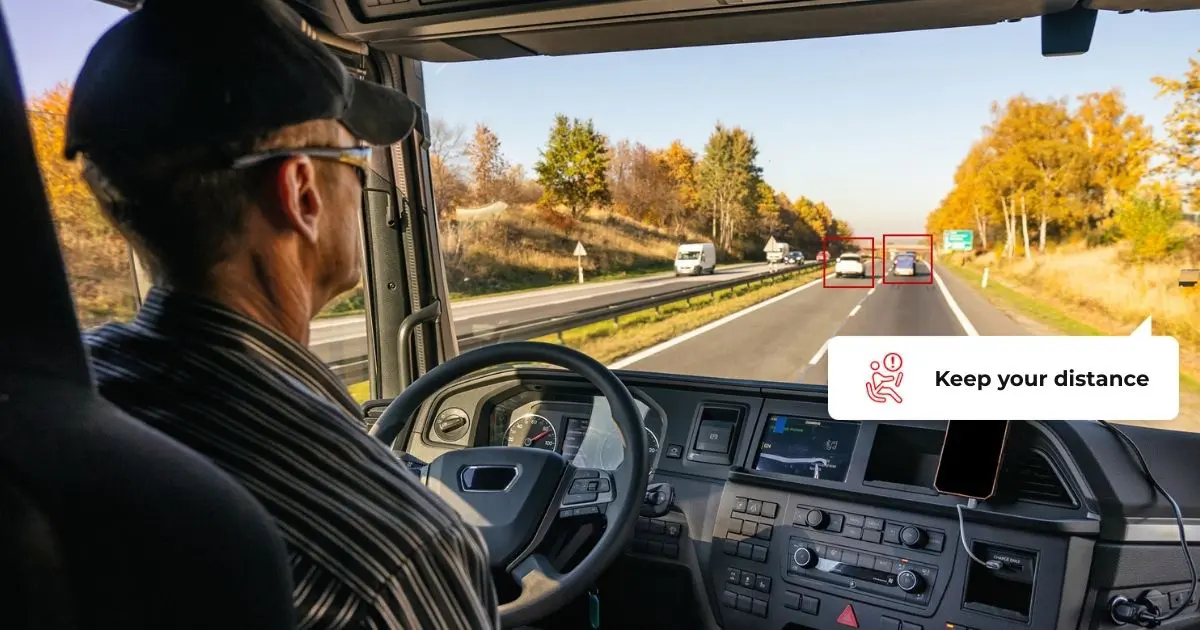 keep your distance - AI-powered alerts in forward facing camera